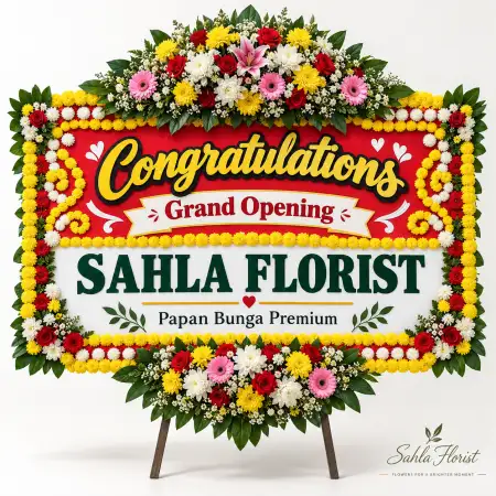 Papan Bunga Ucapan Selamat Pasar Baru