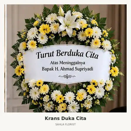Krans Bunga Duka Pasar Baru