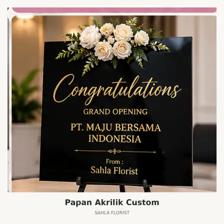 Papan Bunga Akrilik Pasar Baru